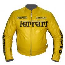 Ferrari Motorcycle Racing Leather Jacket